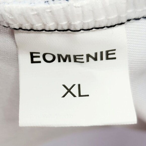 Striped Halter One-Piece Swimsuit Adjustable Straps Size XL Eomenie Black White - Picture 2 of 13